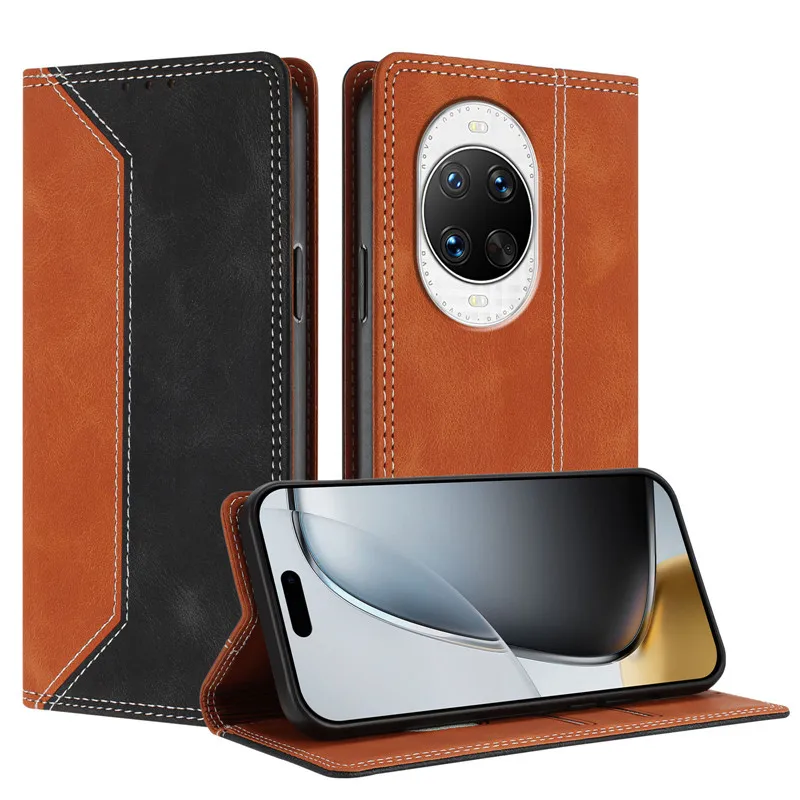 حافظة لهاتف هواوي ميت 70 اير 60 نوفا Y90 Y70 بلس 14 برو الترا 5G لون مغناطيسي مضاد للسرقة حافظات جلدية