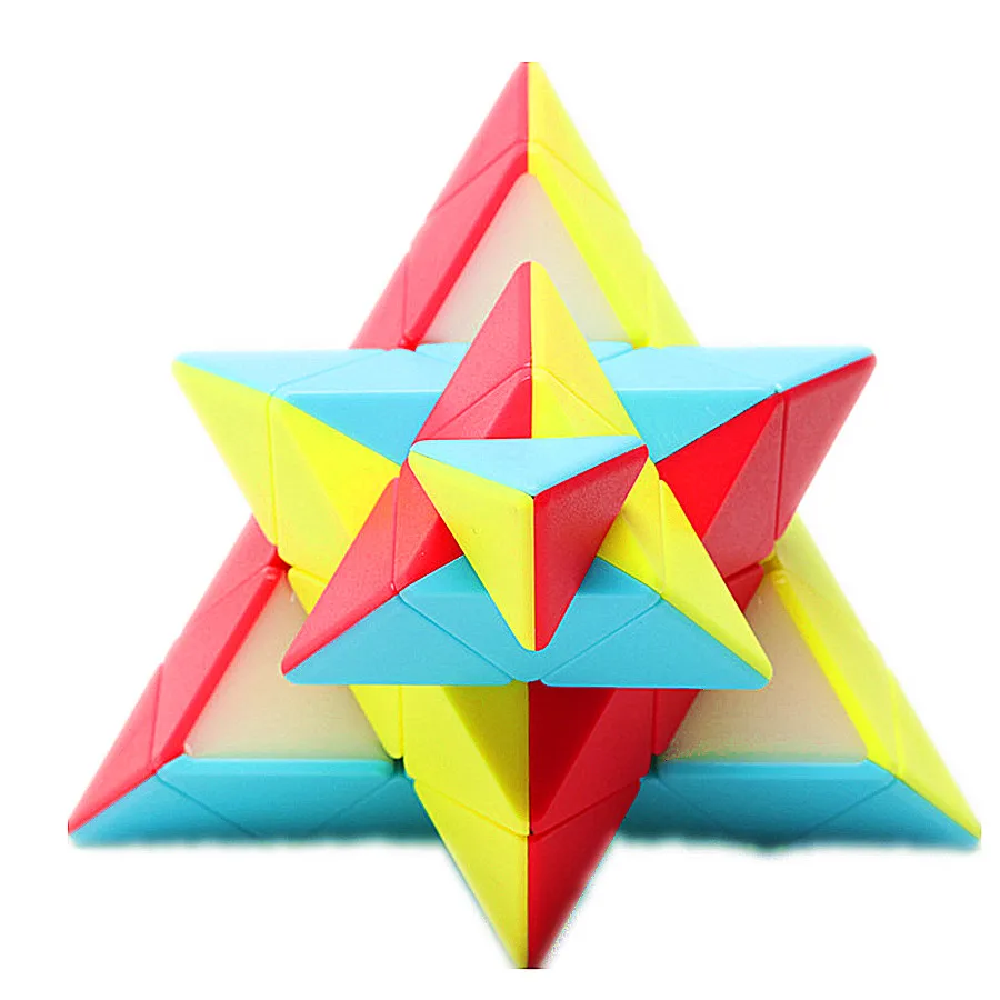 Fanxin magiczna kostka 4x4 piramida oś wiatrak Zongzi Fisher kostki bez naklejek puzzle edukacyjne Cubo Magico zabawki prezenty dla dzieci