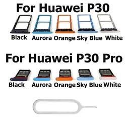 New For Huawei P30 Sim Tray Slot Holder For P30 Pro SD Card Tray Holder Connector Container Repair Parts