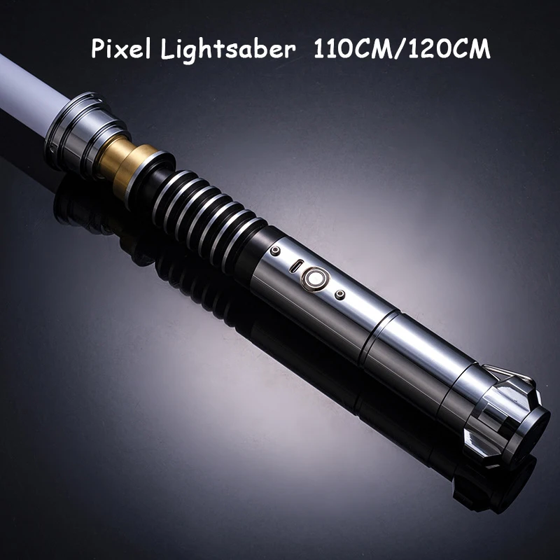 

High Quality Pixel Lightsaber Metal Laser Sword Rgb 17colors Change 17sets Swing Sound Effect Light Saber Children's Cosplay Toy