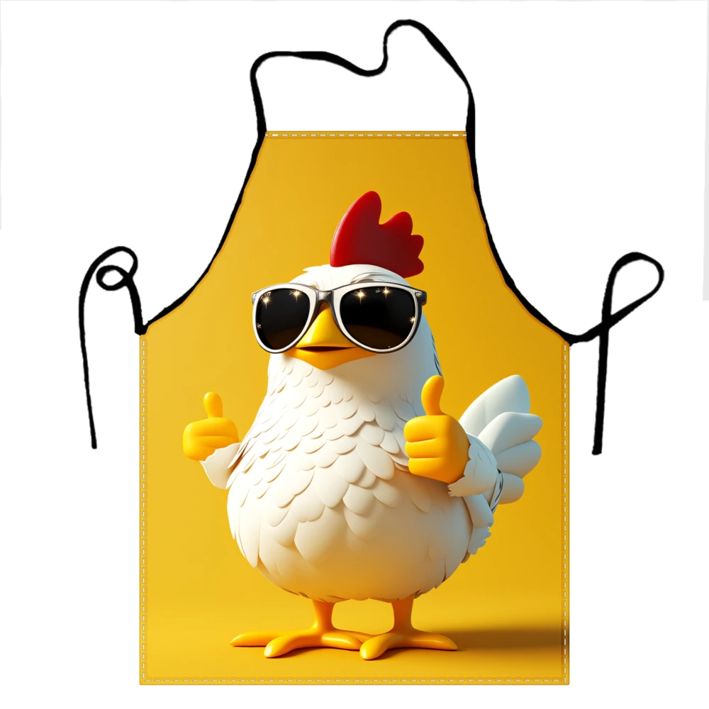 Cool Chicken Apron With Sunglasses And Thumbs Up Design For Cooking And Kitchen Fun