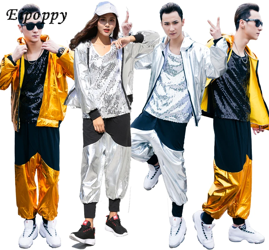 Baju dansa jalanan baju dansa anak-anak Modern Jazz dansa dewasa longgar lengan panjang pertunjukan gaun dansa