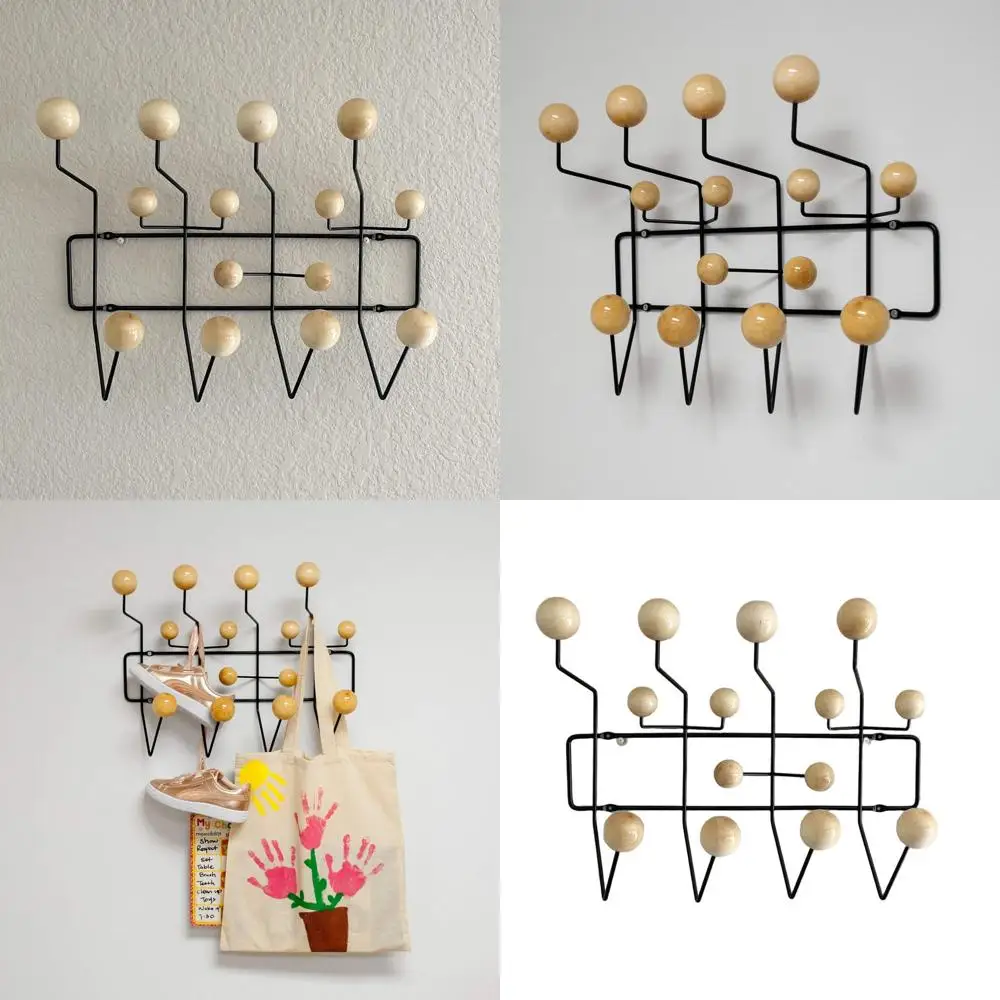 

Напольная вешалка для одежды из натурального черного дерева в форме шара