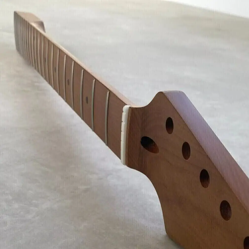 22 Frets Roasted Maple Guitar Neck for DIY   Nitro Satin