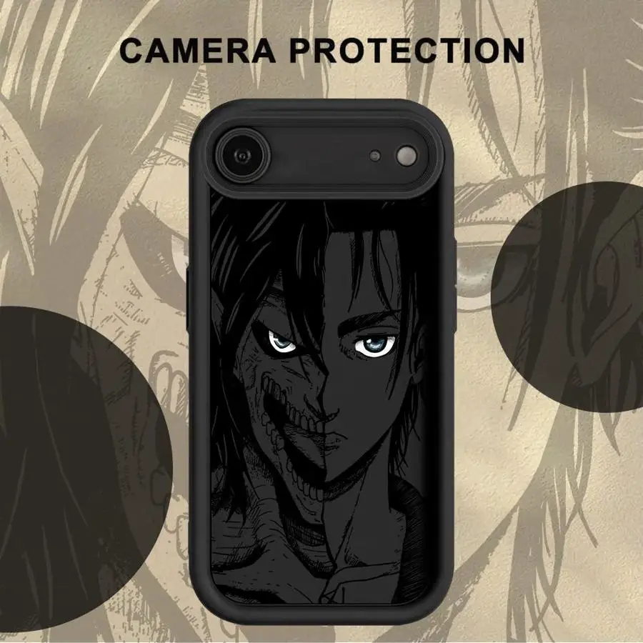 A-Attack On T-Titan Eren Case for iPhone 17 Pro Max 11 14 12 Pro Air 15 Plus 17e 13 16 Phone Cover