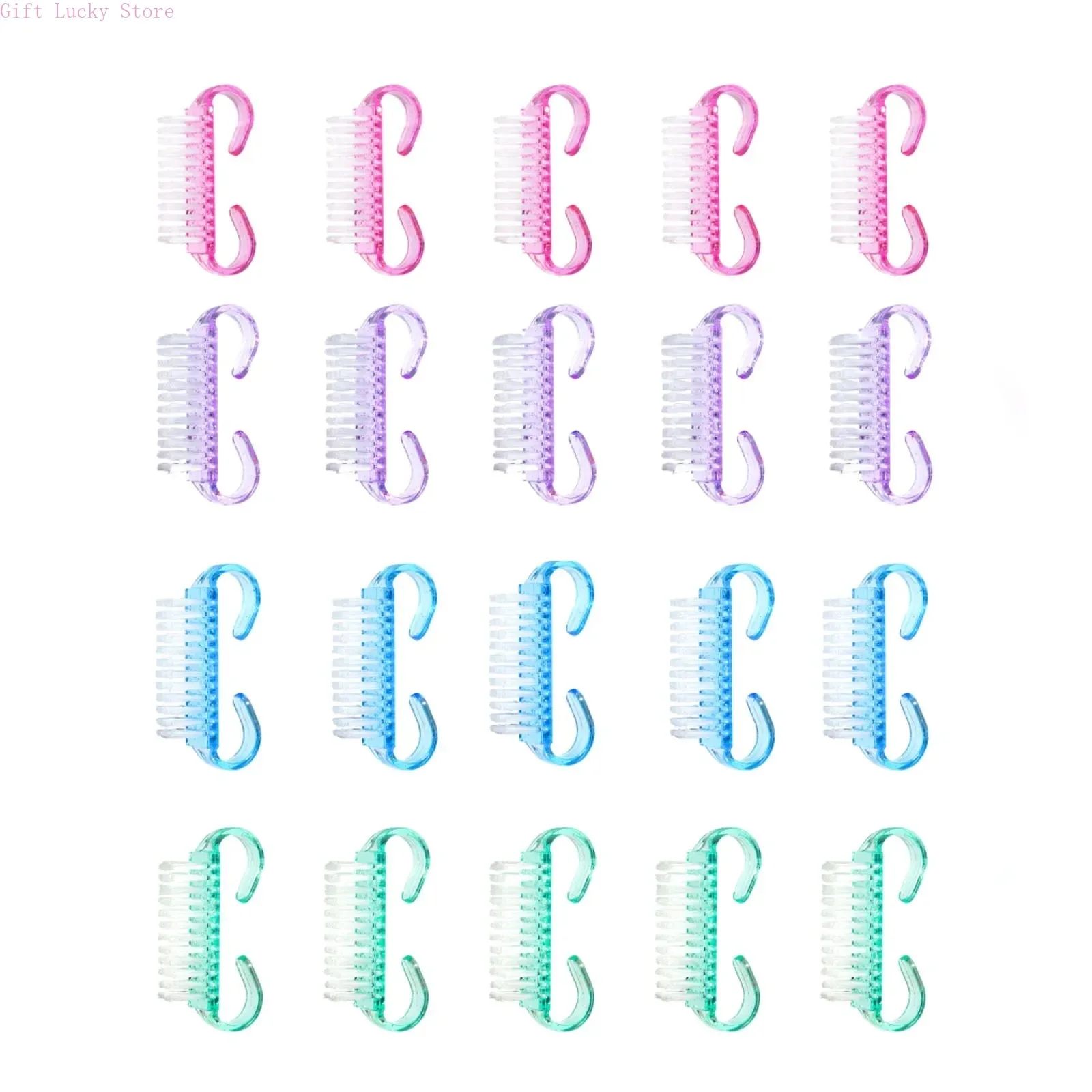 

1/5/30Pcs Acrylic Nail Brush Pink Color Nail Art Manicure Pedicure Soft Remove Dust Plastic Cleaning Nail Brushes File Tools Set