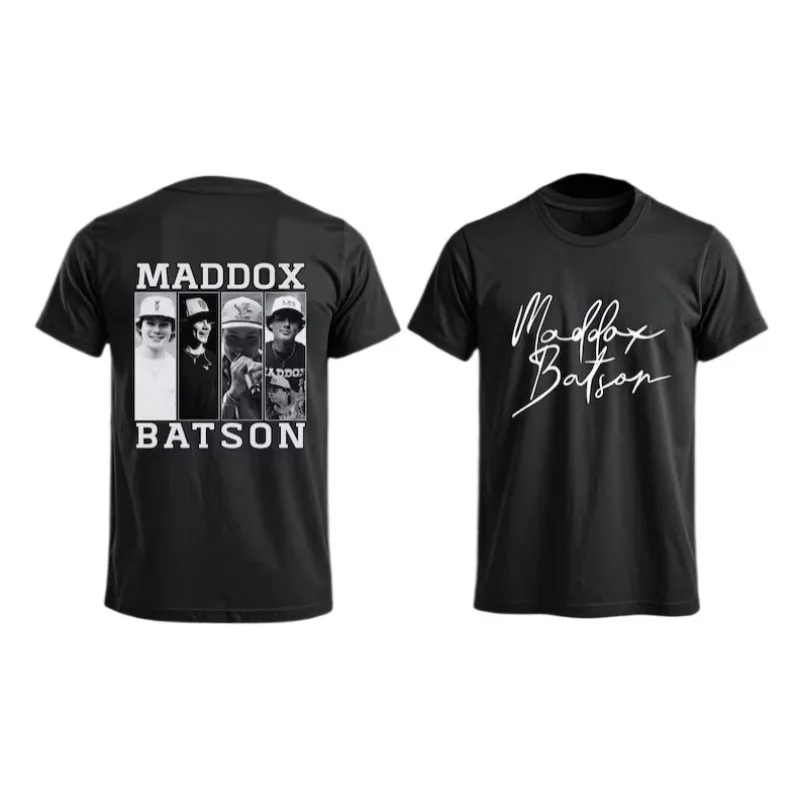 Maddox Batson Merch 2026 Unisex T-shirt Men Short Sleeve Tops fashion Tee Clothes Causal Y2K Tops