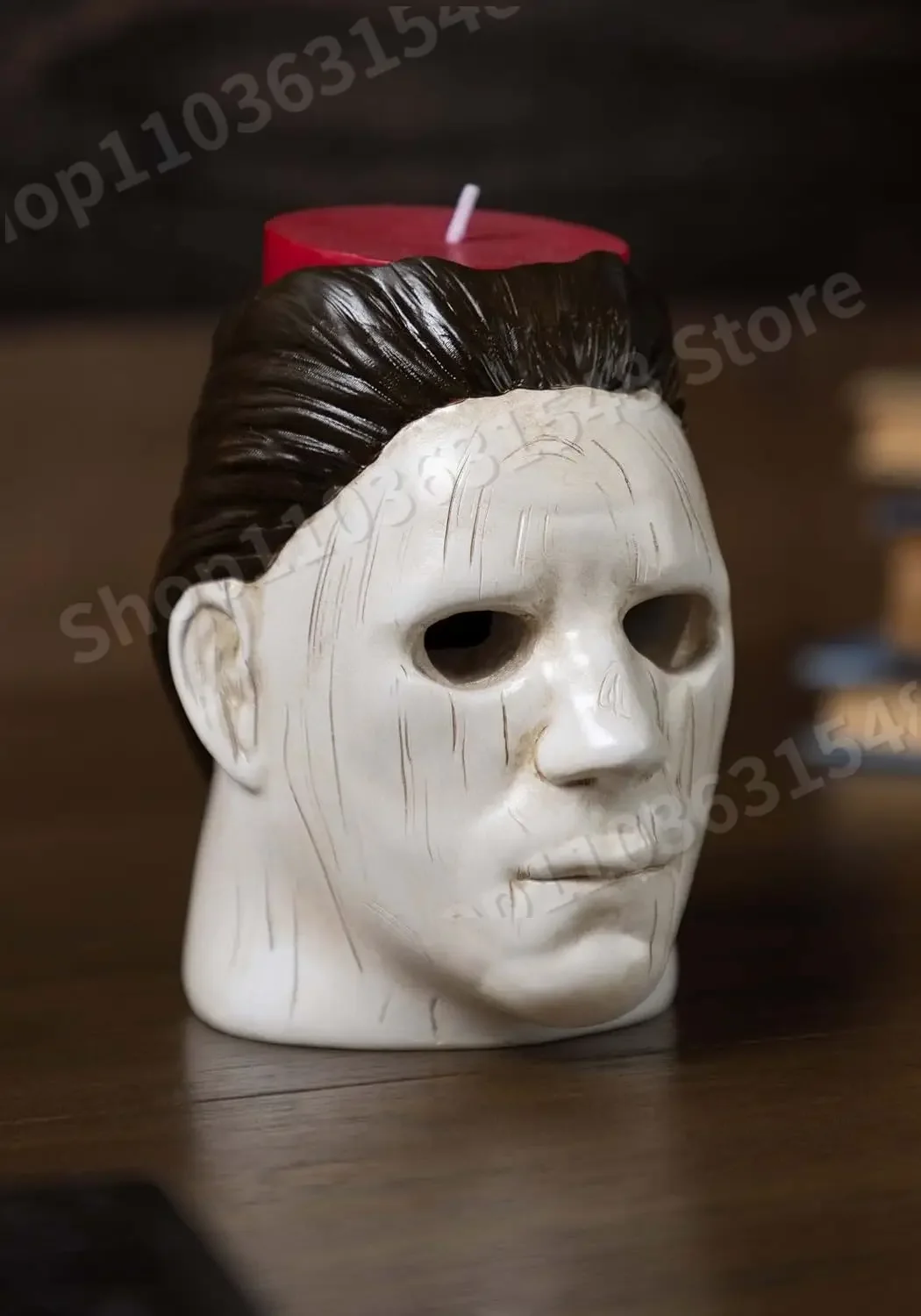 Newest Halloween Michael Myers Candle Holder Decoration Horror Candle Holder Resin Crafts Home Decor Gifts for family kids 2024