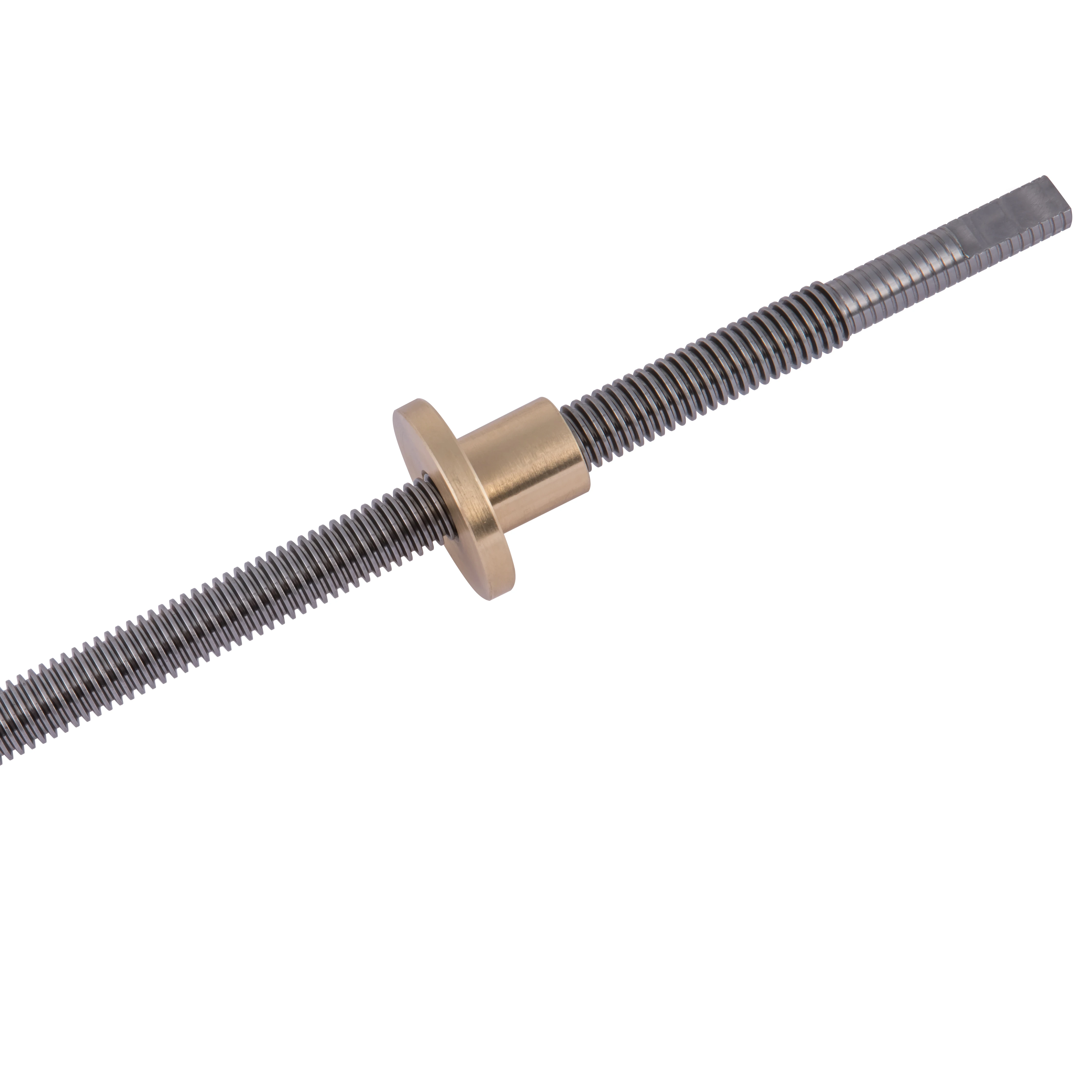 High Quality T8 Lead Screw Trapezoidal Threaded Rod with Nut Bearing Rolled Thread  Provided High Accuracy