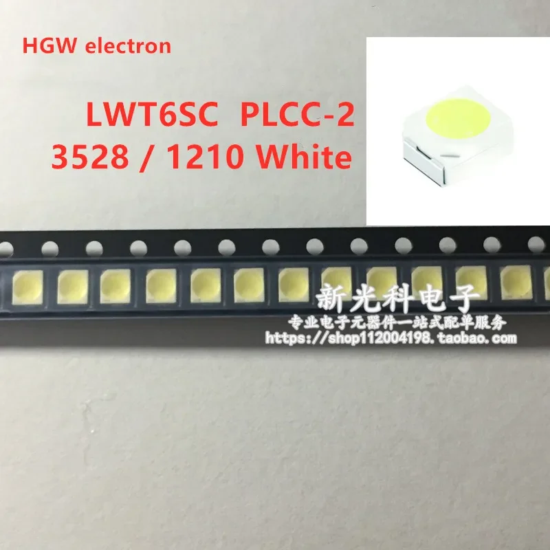 20PCS LW T6SC LWT6SC PLCC-2 3528 WHITE SMD LED for Cluster, Auto instrument tray table 1210 white Button Backlighting (LW T6SC)