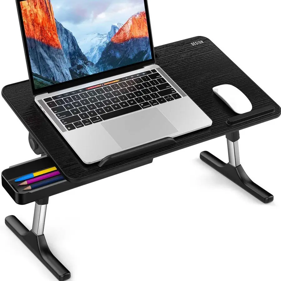 LT05 Adjustable Laptop Table, Lap Desk, Portable Standing Bed Desk, Foldable Sofa Breakfast Tray, Notebook Computer Stand for R