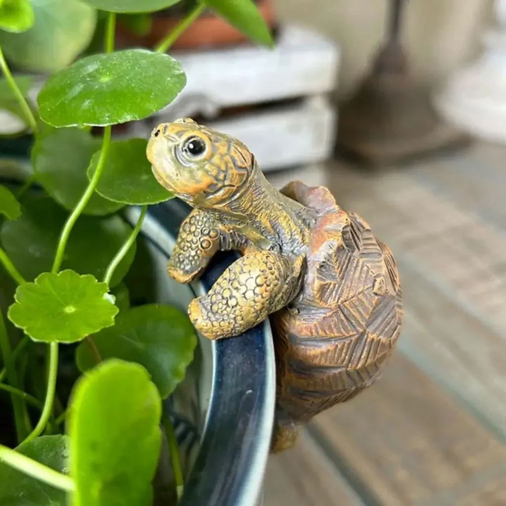 Fishing Turtle Hanging Turtle Figurine for Basin Fish Tank Aquarium Rockery Pond Courtyard Garden Decor Ornaments Decoration