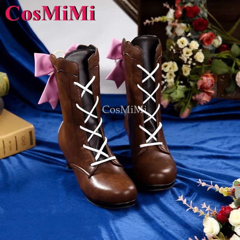 CosMiMi Game Genshin Impact Kamisato Ayaka Shoes Cosplay Time Letter Fashion Universal Shoes Carnival  Role Play Accessories New