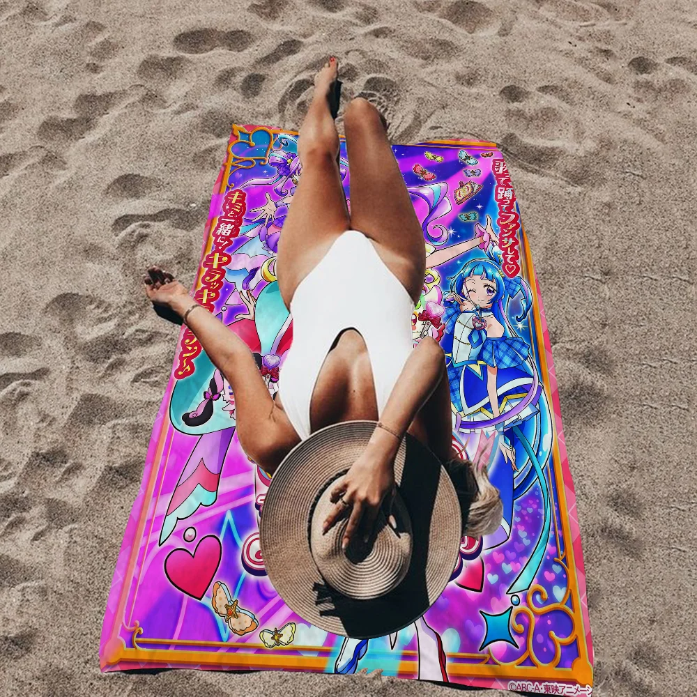 Smile Precure Cute Anime Big Microfiber Beach Towels Quick Dry Towel Sand Beach Towels Pool Towel For Travel Swim Pool Yoga