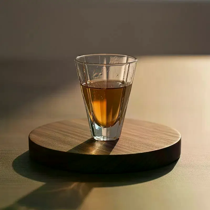 Japanese Style 50ML Clear Glass Sake Cup Handcrafted Small Tea Cup for Restaurant Bar Usage