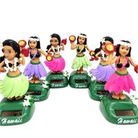 Hawaii Girl Dashboard Doll Hawaii Shaking Head Girl Dancer Solar Dancing Figure Ornament For Home Desktop Decoration