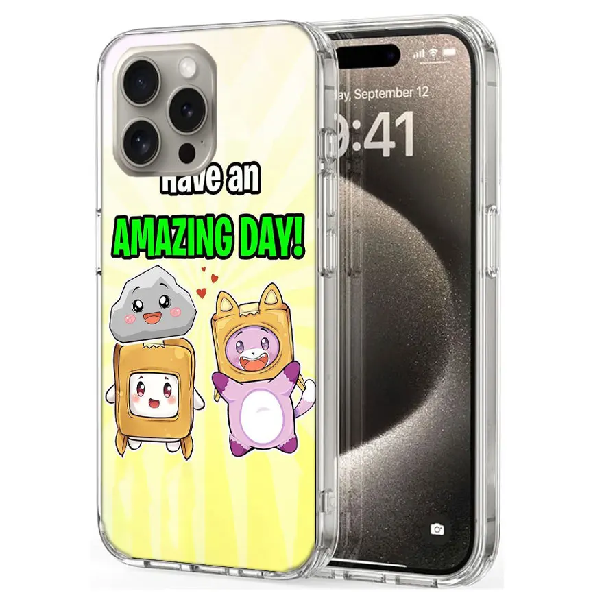 Lankybox Cute Clear For Apple iPhone 16 15 Pro Max Cover 14 Plus 13 12 Mini 11 Pro XR XS Max Phone Case Silicone TPU Cute Fundas