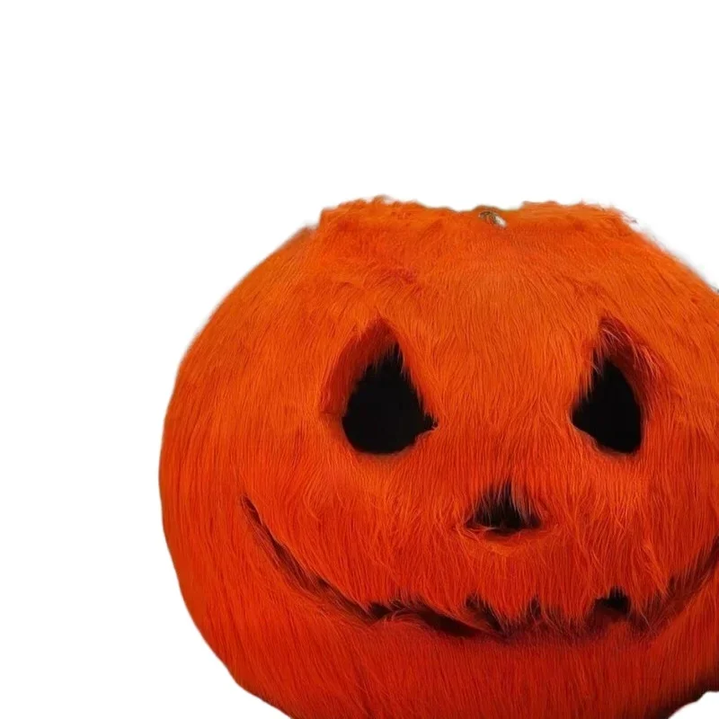 

Giant plush glowing pumpkin halloween christmas mall ornament fluffy monster photo clock in store decoration