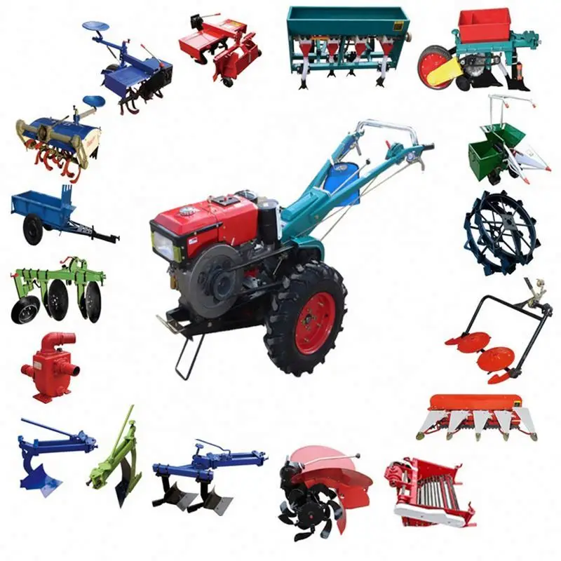 Agricultural Machinery Farm Mini 2 Wheel Walking Tractor For Sale