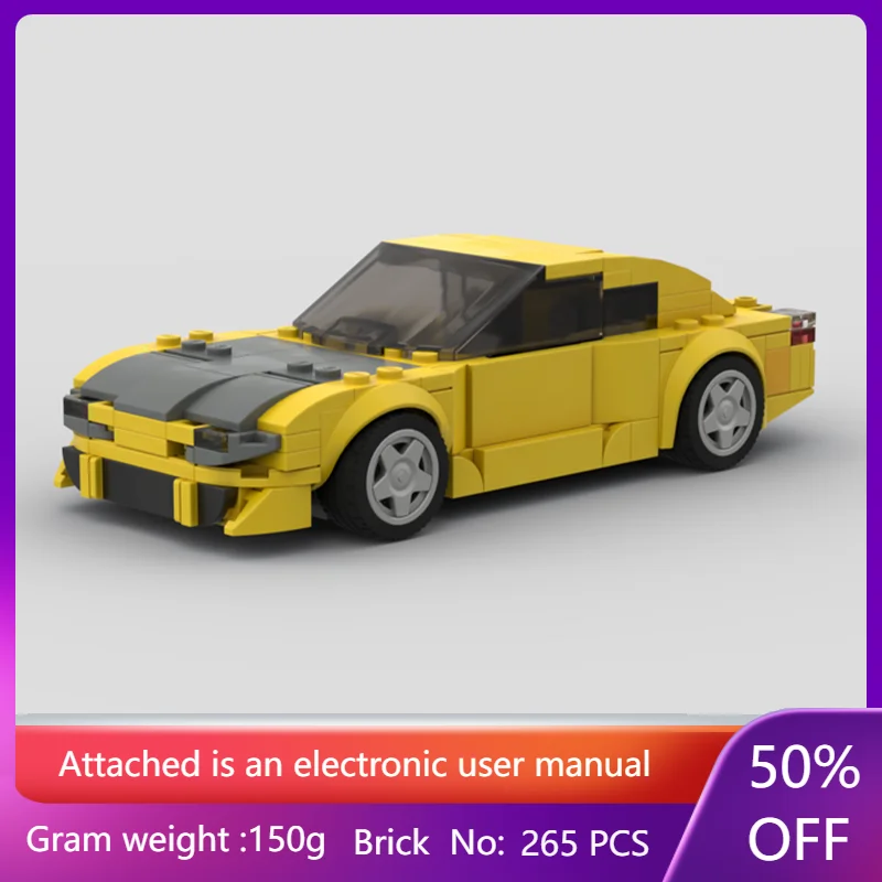 

Building Block Model 265 Parts MOC Car Construction Toy Standard 8 Width For Children Adults Boys Girls Christmas Present