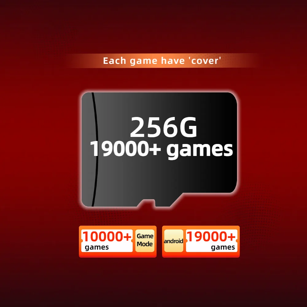 บัตร TF หน่วยความจำเกมสำหรับ anbernic RG556ทั้งหมดจำลองก่อนติดตั้งเกมย้อนยุค PS2มากขึ้น PSP แบบพกพาความเร็วสูง1TB 512G