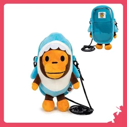 2024 Hot New Monkey Mobile Phone Bag Babymilo Phone Bag Shoulder Bag Shark Monkey Monkey Plush Doll Shoulder Bag Children's Gift