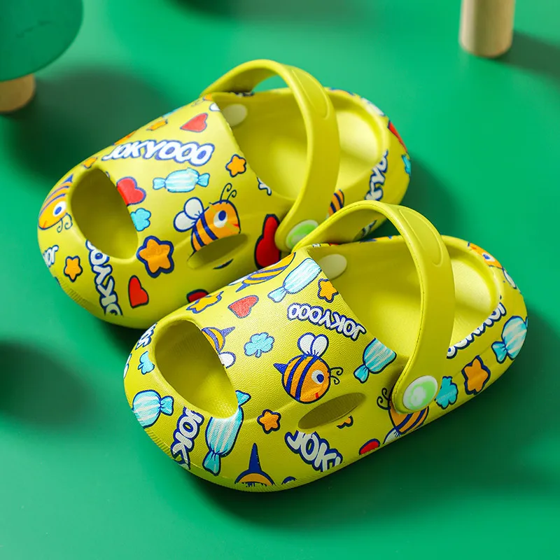 

New Kids Slippers for Boys Girls Cartoon Shoes 1-6 Years Non-slip Soft Sandals Baby Beach Shoes Summer Toddler Slippers for Home