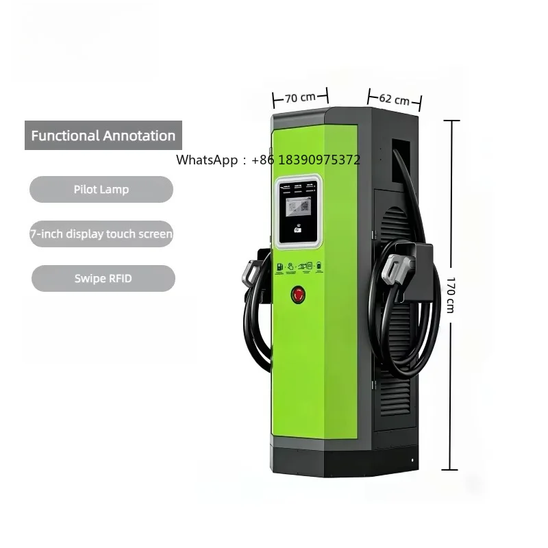 160kW DC Fast EV Charger Station, Commercial Electric Vehicle Charging Pile with OCPP, CE Certified for Public Parking