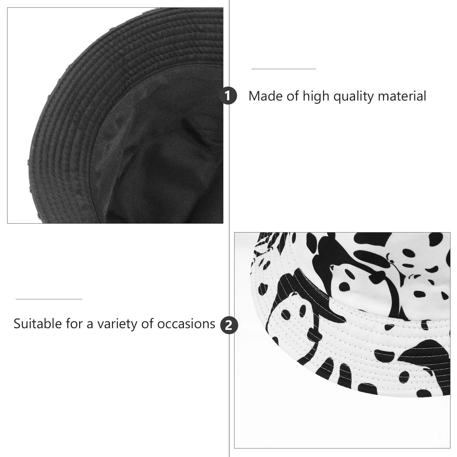 

Cotton Fisherman Hat Reversible Adjustable Summer Sun Protection Outdoor Unisex Breathable Durable Suitable Home School Travel