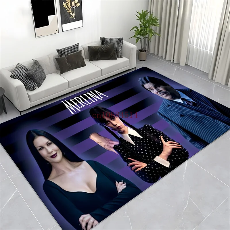 

Movie W-Wednesday Printed Large Carpet,Living Room Bedroom Sofa Area Rug,Floormats,bath Mat,Kid's Playmat