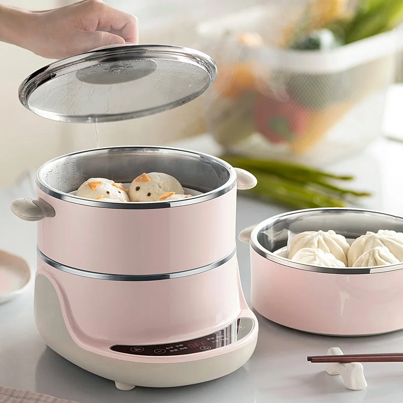 Household Electric Food Steamer Stainless Steel Double-layer Multifunctional Electric Cooker Egg Steamer