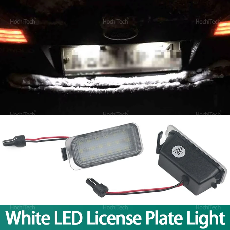 

For Ford S-MAX C-MAX Focus MK2 MK3 Kuga MK1 MK2 Fiesta Mondeo Accessories Canbus No Error Lamp Car LED License Plate Light