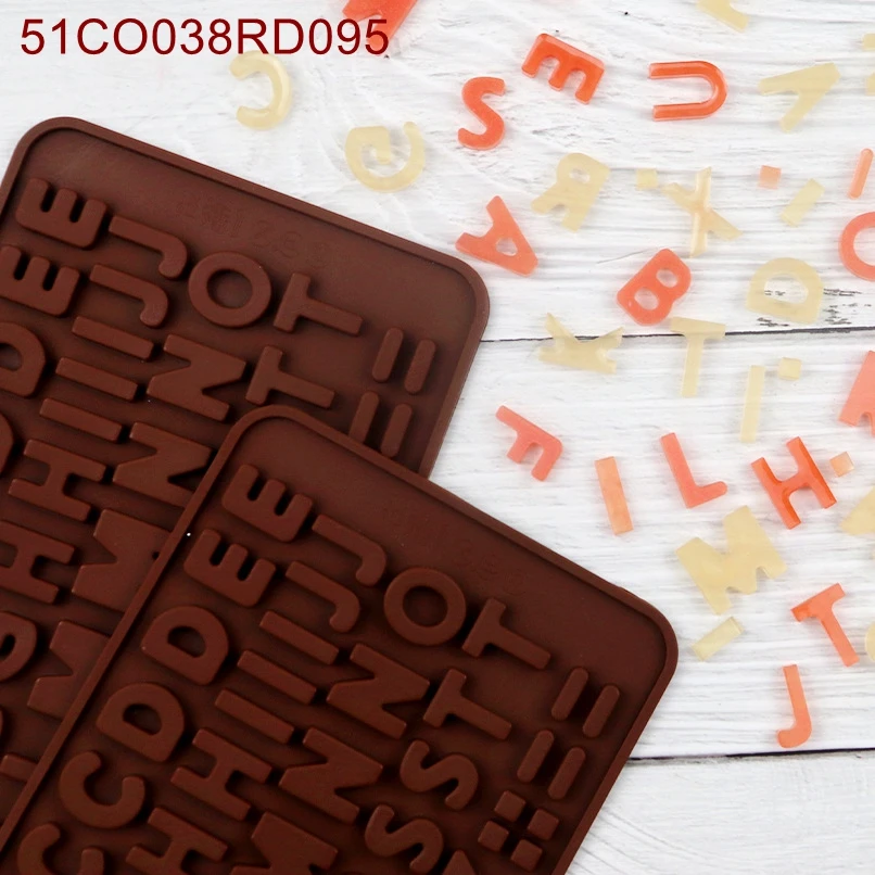 1/2/4PCS ReadStar 51CO038RD095 51 Cavities AABB Letters Chocolate Silicone Mold 5 Holes Baking Mould DIY Soap Mold