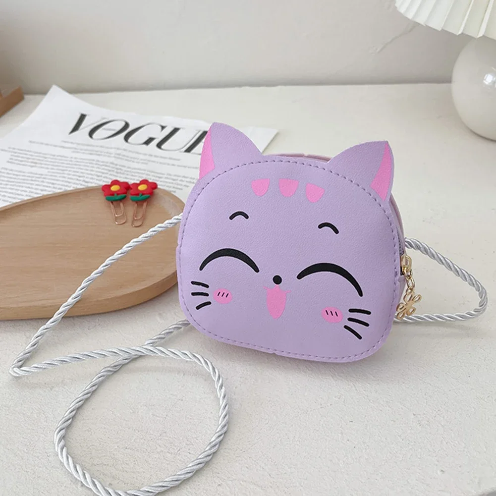 Girls Kawaii Satchel Bag Cartoon Cat Fashion Coin Purse Casual Mini Purse Compact Kids Daily Bags