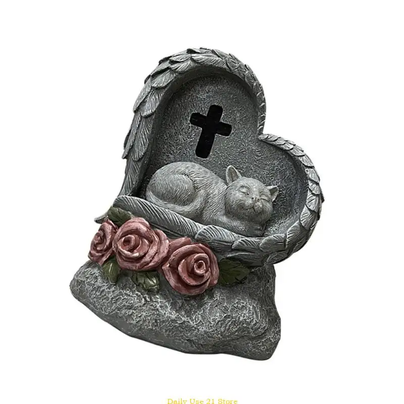 Pet Tombstones Ornaments Pet Remembrances Sculpture Outdoor Pet Memorials for Remember Pet Lost