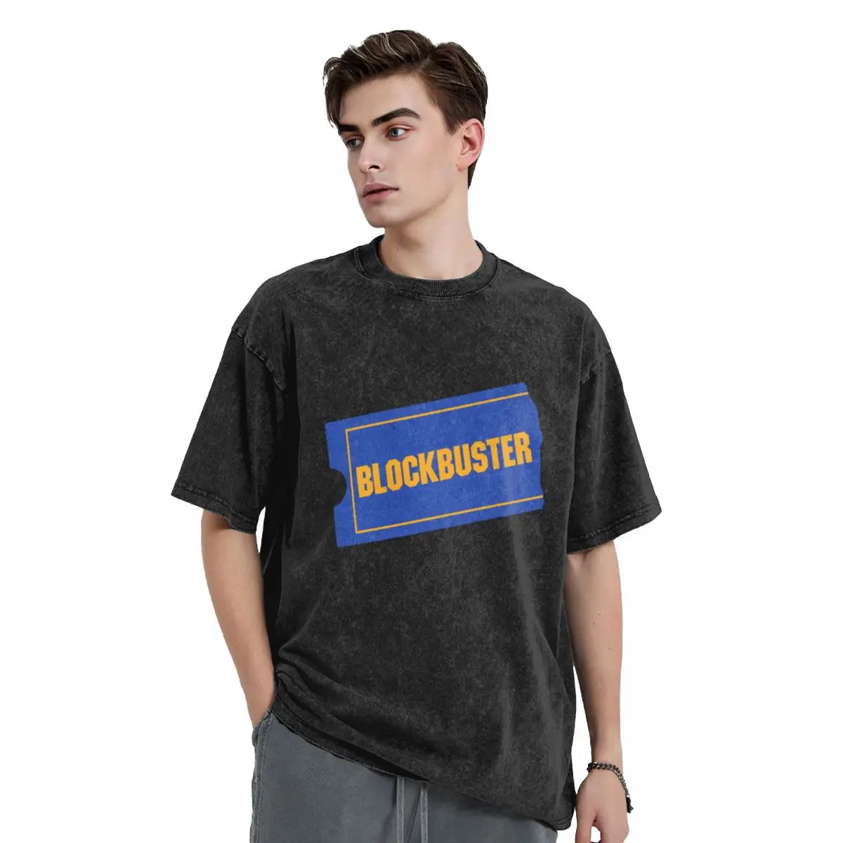 Blockbuster Video Logo T-Shirt heavyweights quick drying plus size tops man t shirt mens funny t shirts