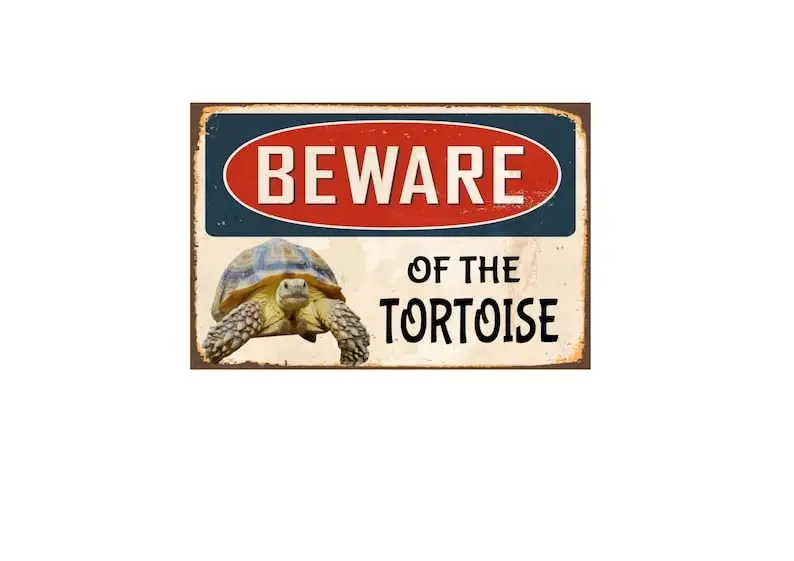 snowsun Metal Sign Beware Of The Tortoise Sign Vintage Sign Retro Aluminum Tin Signs for Home Kitchen Bathroom Garden Bar 8 sign