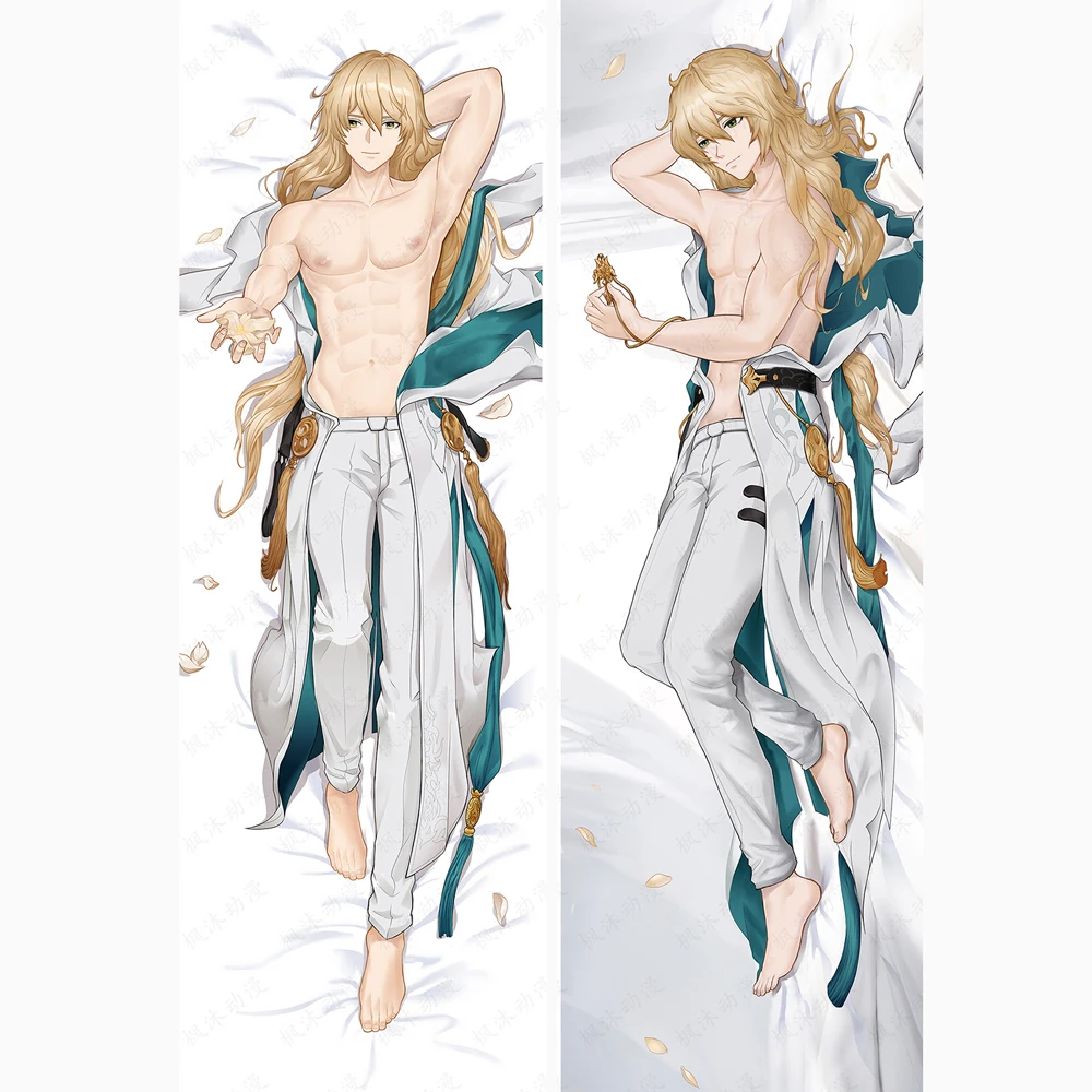 Honkai: Star Rail Luocha Cosplay Dakimakura Costume Hugging Body Pillow Case Long 2-Side HD Luo Cha Pillowcase Cover Peach Skin