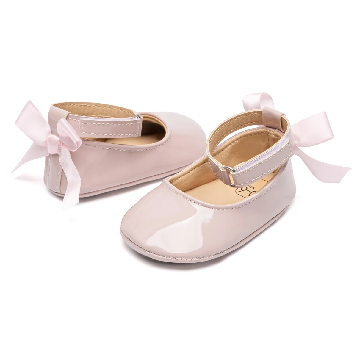 Baby Mädchen Mary Jane Ballerinas aus Lackleder mit Schleife, Prinzessinnen-Kleiderschuhe, rutschfeste weiche Sohle, für Kleinkinder, Prewalker, Party – Detail 39
