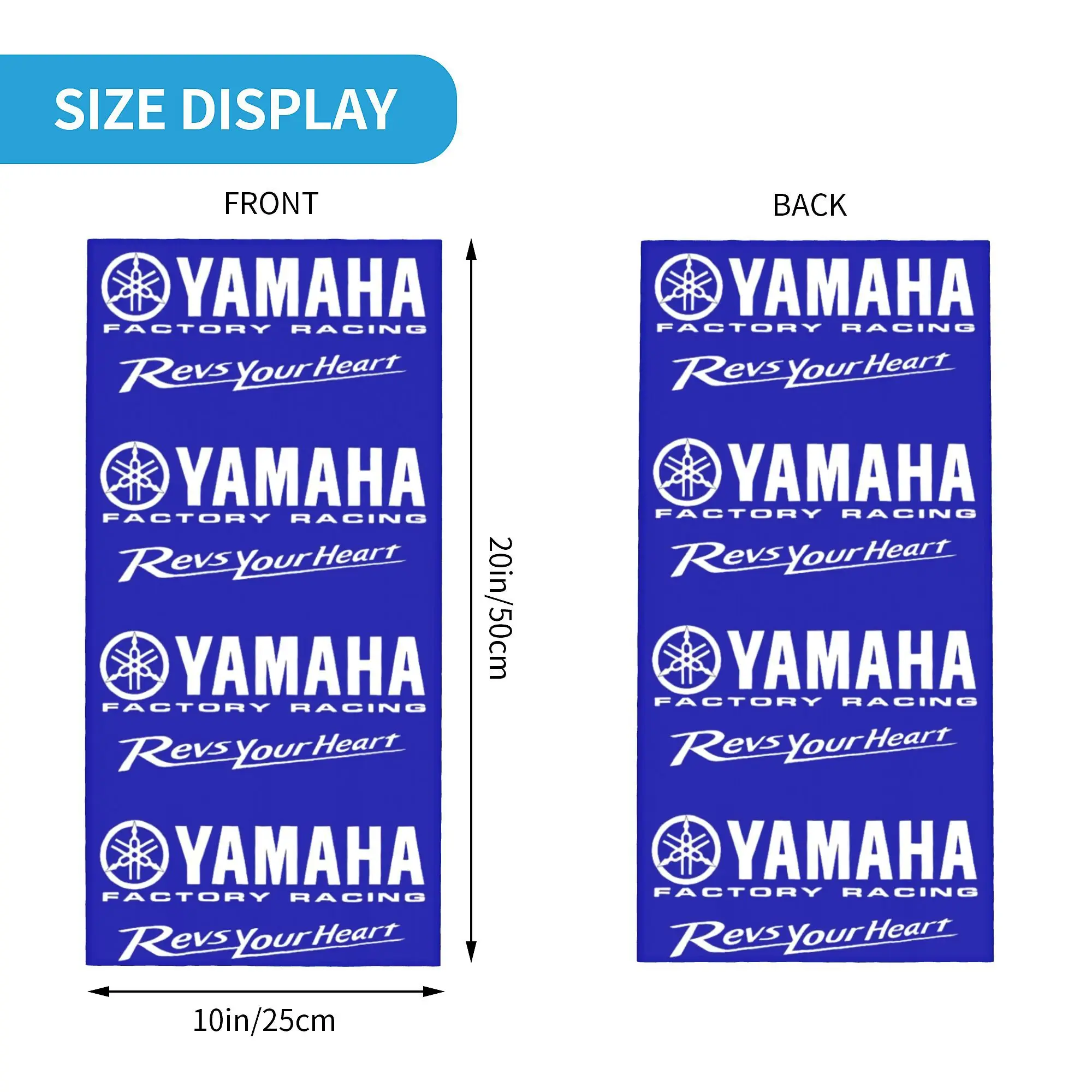 Custom Y-Yamahas Revs Your Heart Bandana Neck Gaiter for Ski Running Women Men Wrap Scarf Balaclava Warmer