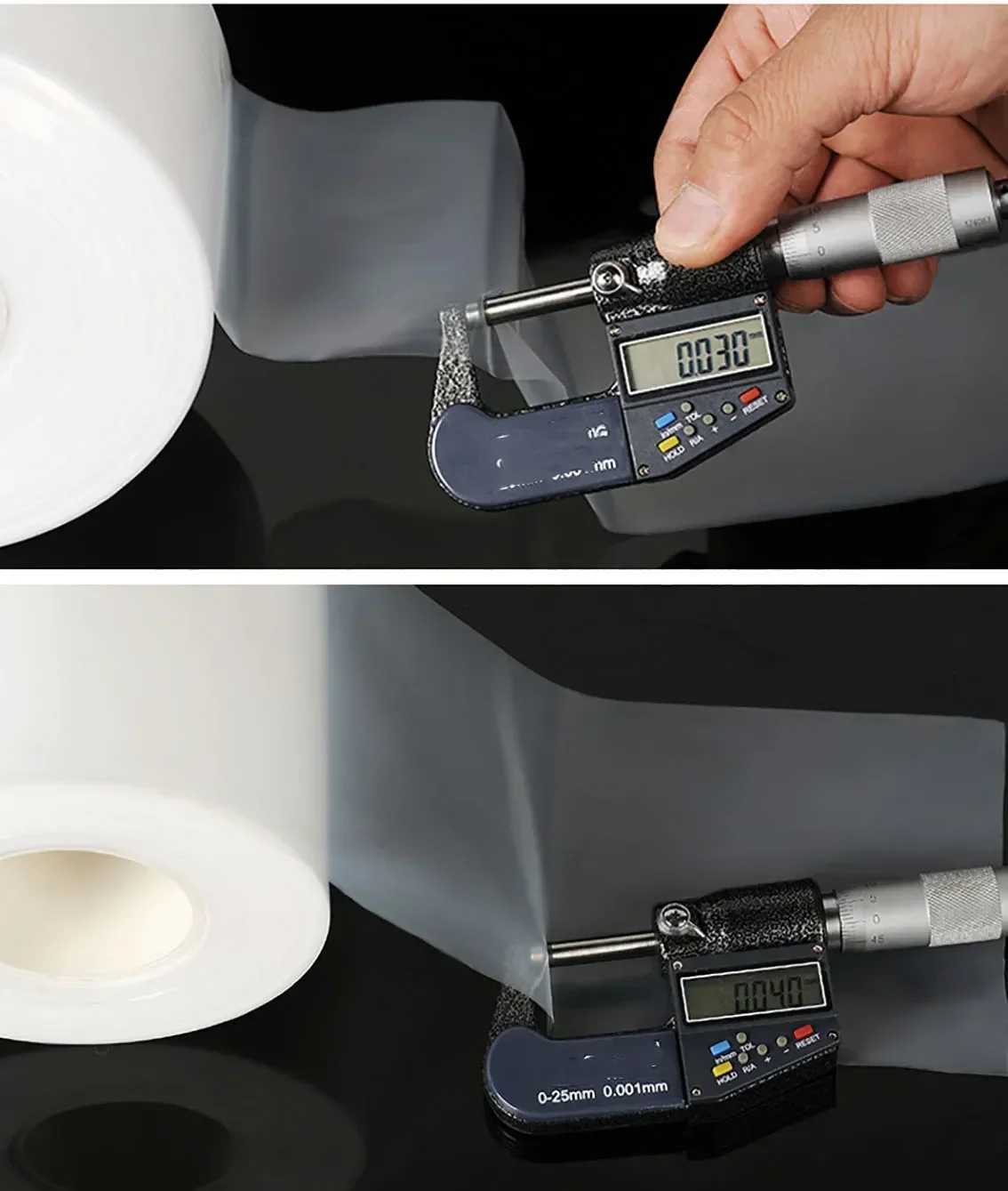 1 pz foglio di pellicola in PTFE spessore 0,03/0,05/0,08/0,1/0,2 mm accessori per la lavorazione della piastra ad alta temperatura bianca