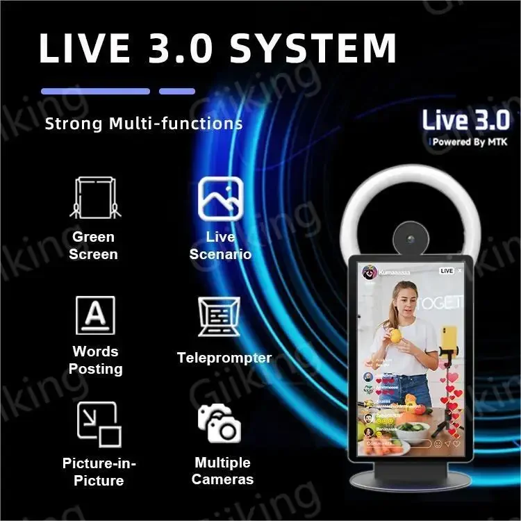 Lcd Touch Display Screen For Live Wifi Streaming Live Broadcast Equipment 360 Degree Screen Live Stream Machine