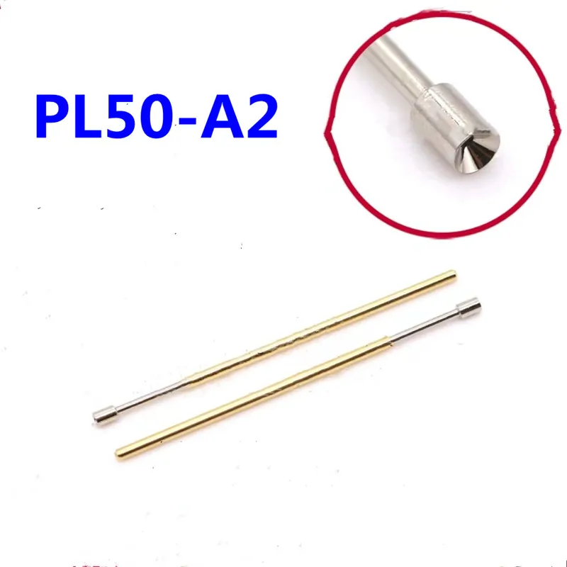 

100PCS/Pack PL50-A2 Cup-shaped Spring Test Pin 0.68mm Outer Diameter 27.8mm Long PCB Probe