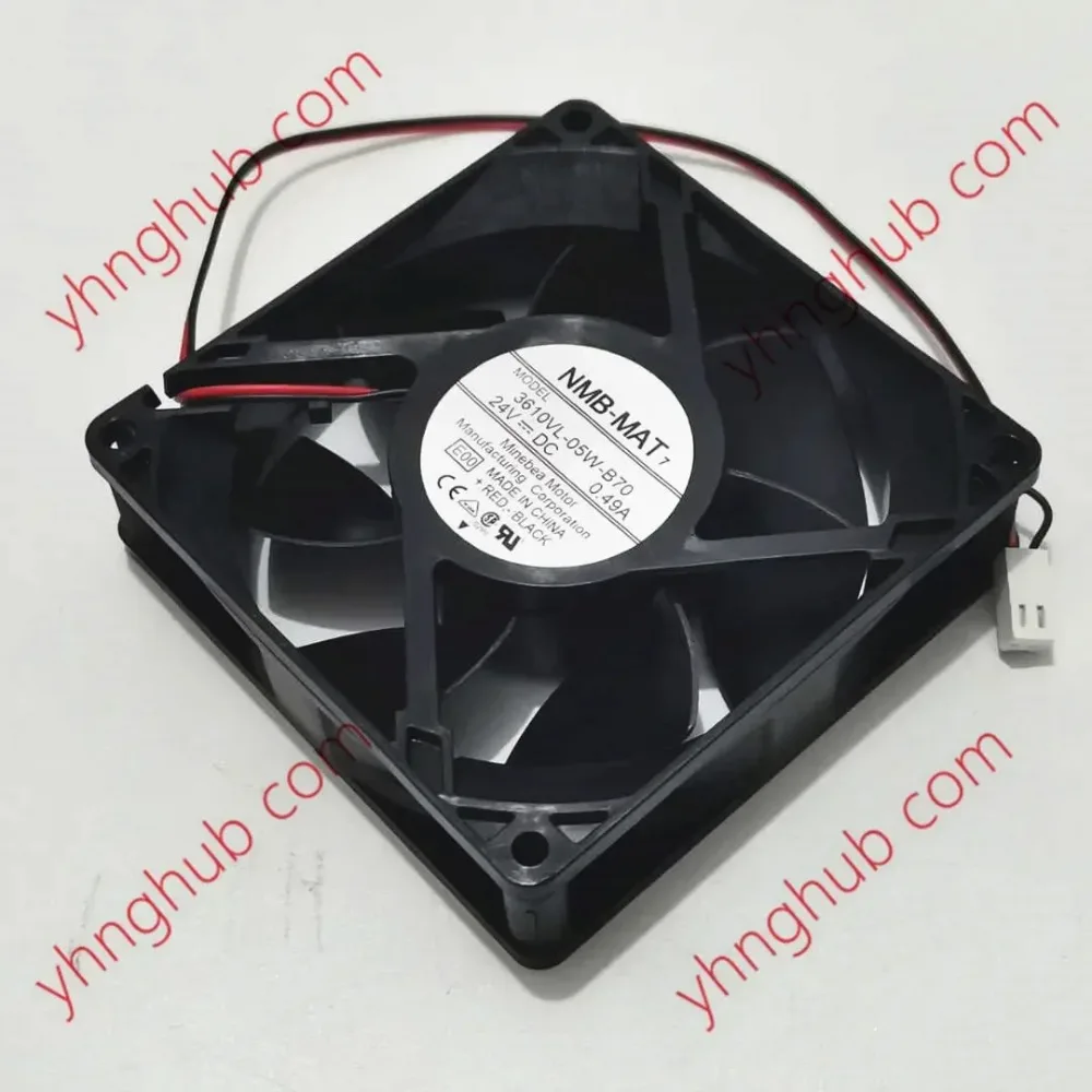 

NMB-MAT 3610VL-05W-B70 E00 DC 24V 0.49A 90x90x25mm 2-Wire Cooling Fan