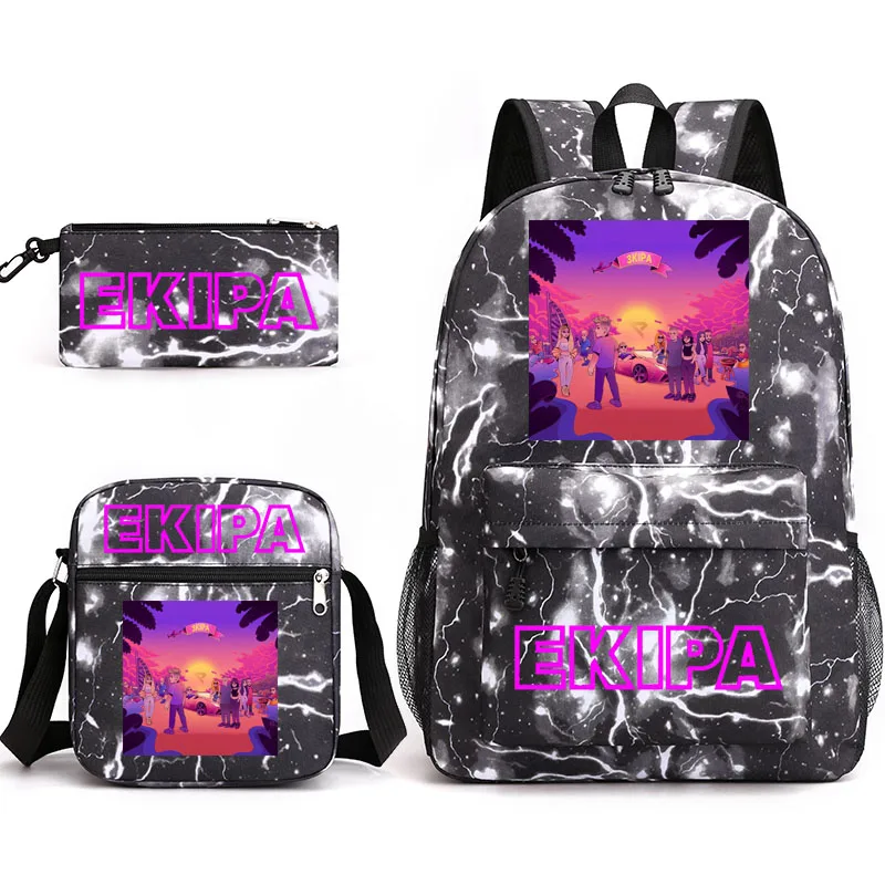 

EKIPA Printed Backpack Set Pencil Case/Shoulder Bag/Backpack Letter Backpack Kids Student