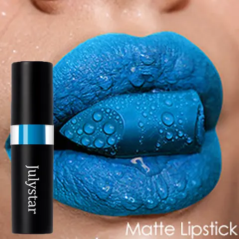 12 Colors Waterproof Blue Matte Lipstick Makeup Green Black Lipstick Long-lasting Purple Lip Stick Halloween Cosmetics for Women
