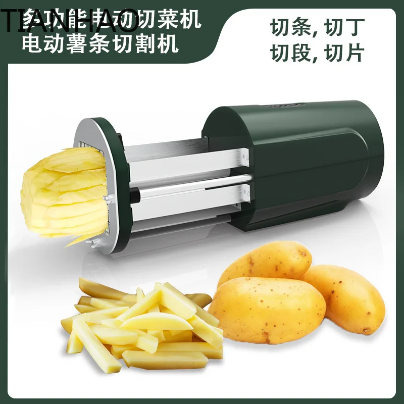 Electric French Fry Cutter for Commercial Kitchen Restaurant Cafeteria Potato Slicer Vegetable Cutter Food Prep Machine for