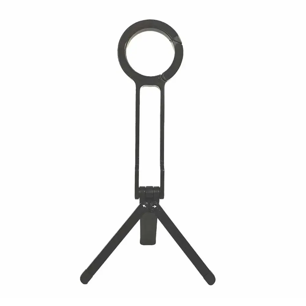 Alloy phone tripod safety buckle, suitable for iPhone portable double-sided magnetic tripod desktop phone handle holder
