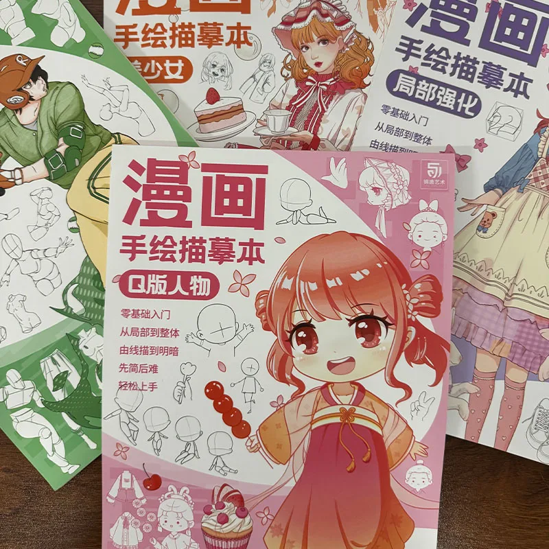 A4 Manga-Zeichen- und Nachzeichnungsbücher, Anime-Skizzen-Arbeitsbuch für Anfänger, Kinder, Erwachsene, Kunstpraxis – Detail 2