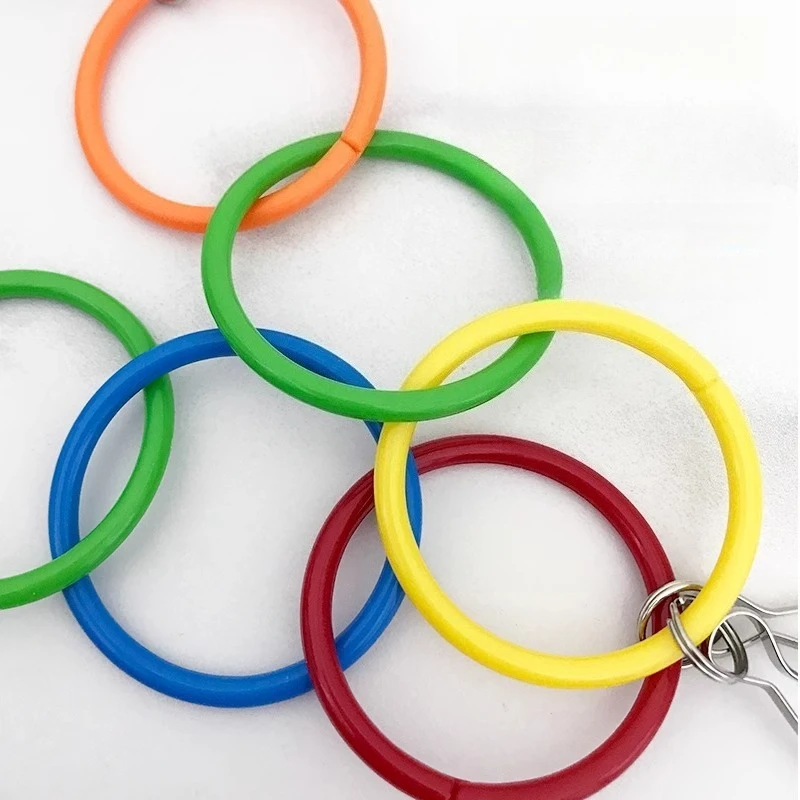 1pc Parrot Ring Toy Tri-Color Ring Climbing Toy Teething Chew & Climb Parrot Toy Supplies Bird Cage Accessories Random Color